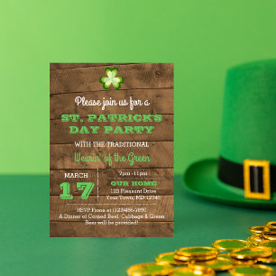 St. Patrick's Day Rustic Party Invitation