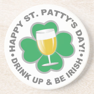 St. Patrick's Day sandstone coaster
