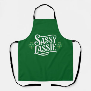 St Patricks Day Sassy Lassie Funny Irish Girl Apron