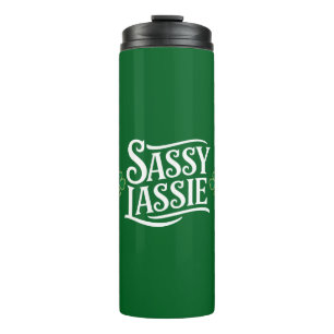 St Patricks Day Sassy Lassie Funny Irish Girl Thermal Tumbler