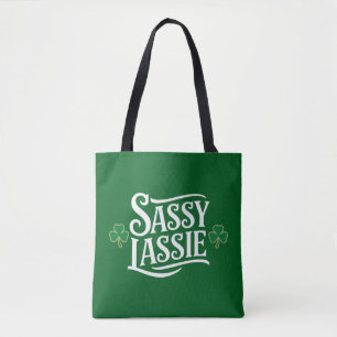 St Patricks Day Sassy Lassie Funny Irish Girl Tote Bag
