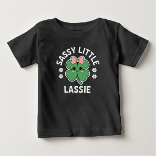 St Patricks Day Sassy Little Lassie Kids Girl Baby T-Shirt