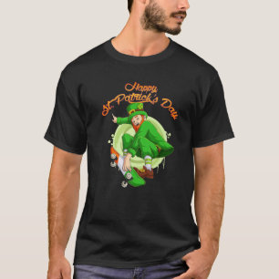 St. Patrick's Day Scater Bearded Man Happy St. Pat T-Shirt