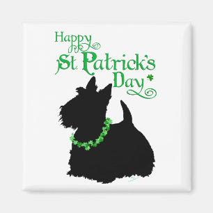 St Patrick's Day Scottish Terrier Magnet