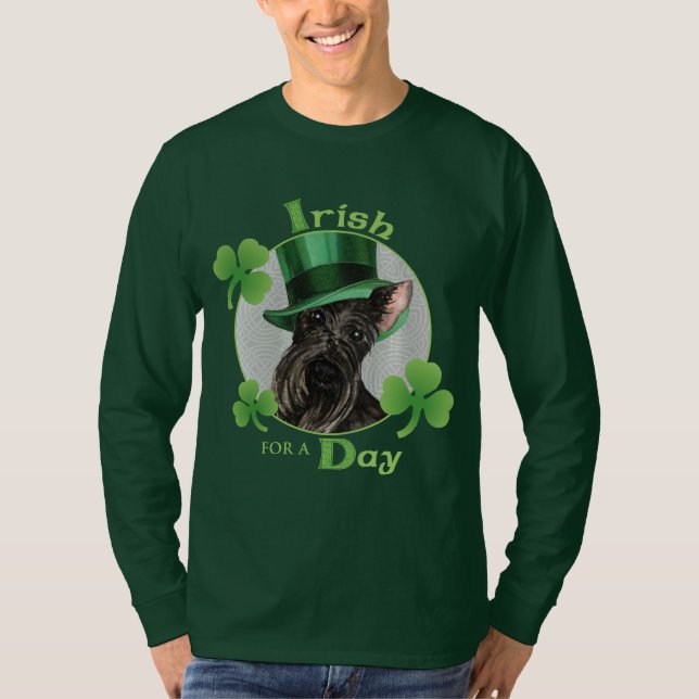 St. Patrick's Day Scottish Terrier T-Shirt (Front)