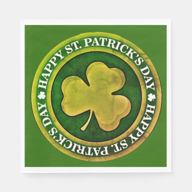St Patrick's Day Seal Napkin (Front)