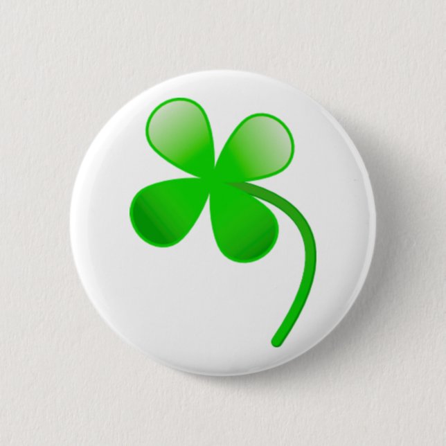 St. Patrick's Day Shamrock 6 Cm Round Badge (Front)