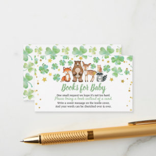 St Patrick's Day Shamrock Baby Shower Book Request Enclosure Card