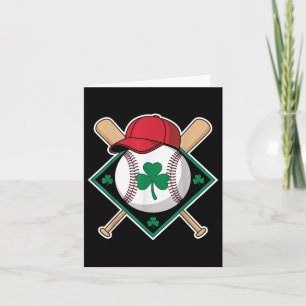 St Patricks Day Shamrock Baseball Irish For Kids B Card