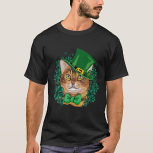 St Patrick's Day Shamrock Cat Leprechaun Irish Hol T-Shirt
