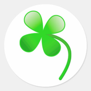 St. Patrick's Day Shamrock Classic Round Sticker