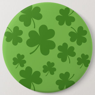St Patrick's Day Shamrock Clover Pattern 6 Cm Round Badge