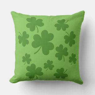 St Patrick's Day Shamrock Clover Pattern Cushion