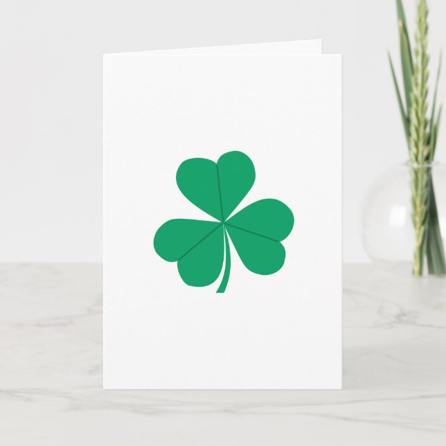 St. Patrick's Day Shamrock Green Holiday Card (Front)