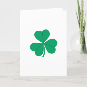 St. Patrick's Day Shamrock Green Holiday Card