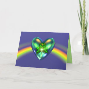 St. Patricks Day Shamrock Heart Card