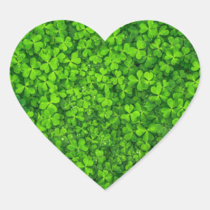 St. Patrick's Day Shamrock Heart Sticker