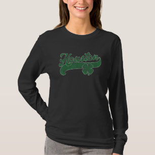 St. Patrick's Day Shamrock Houston Texas TX Gift I T-Shirt