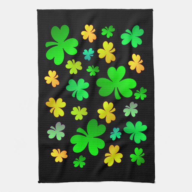 St. Patrick's Day Shamrock Kitchen Towel (Vertical)