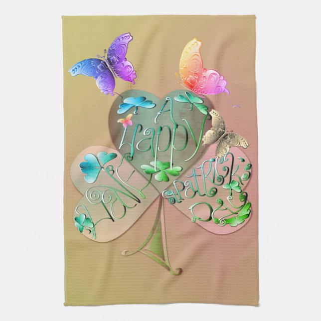 St. Patrick's Day Shamrock Kitchen Towels (Vertical)