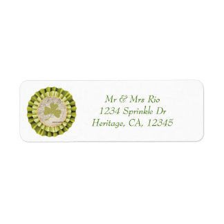St. Patrick's Day Shamrock Leaf Address Label