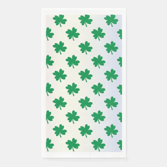 St Patrick's Day Shamrock Napkin (Front)