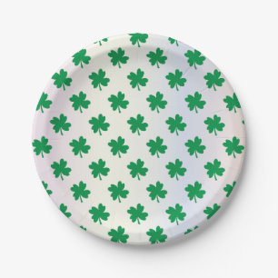 St Patrick's Day Shamrock Paper Plate