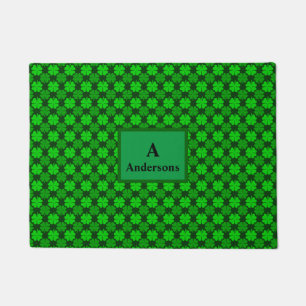 St. Patrick's Day Shamrock Pattern Doormat