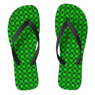 St. Patrick's Day Shamrock Pattern Jandals