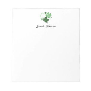 St. Patrick's Day Shamrock Personalised Notepad