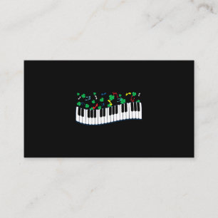 St Patricks Day Shamrock Piano Keyboard Business Card