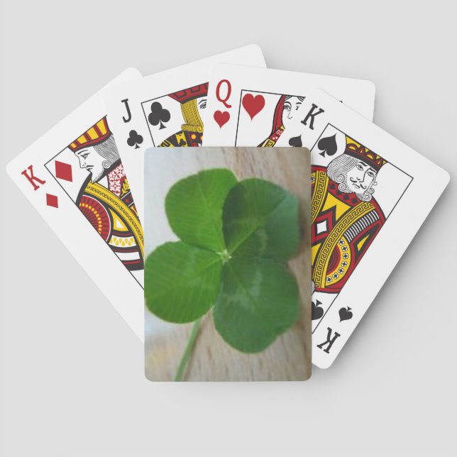 ST. PATRICK'S DAY SHAMROCK  PLAYING CARDS (Back)