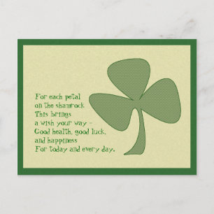 St. Patrick's Day Shamrock Postcard