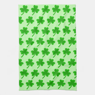 St. Patrick's Day Shamrock Pot of Gold Celtic Knot Tea Towel