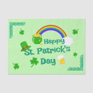St. Patrick's Day Shamrock Pot of Gold Celtic Knot Tissue Paper