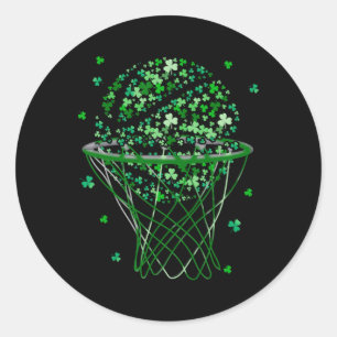 St Patricks Day Shamrock Sketll Saint Paddy's Kids Classic Round Sticker
