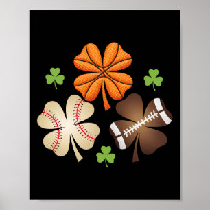 St Patricks Day Shamrock Sketll Sell Irish Boys Me Poster