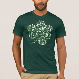 St Patrick's Day Shamrock Skulls T-Shirt