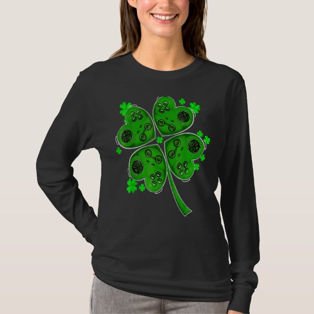St Patricks Day Shamrock Video Gamer Controller Ir T-Shirt (Front)