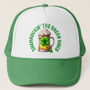 St. Patrick's Day Shamrockin' the Green Vibes Trucker Hat