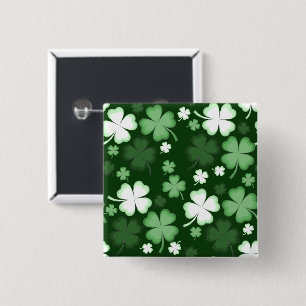 St. Patrick's Day Shamrocks 15 Cm Square Badge