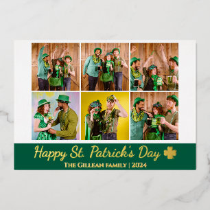 St patricks day Shamrocks family photo Collage 