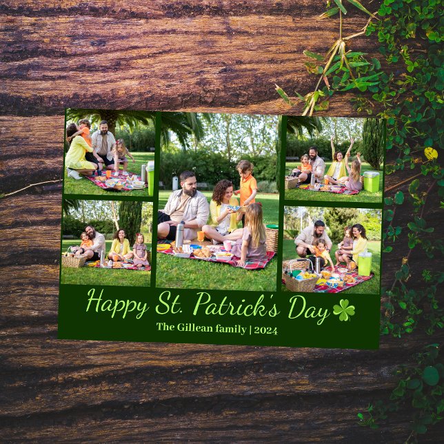  St. patrick's day Shamrocks family photo Collage (Creator Uploaded)