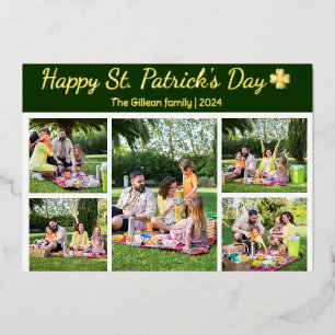 St. patrick's day Shamrocks family photo Collage