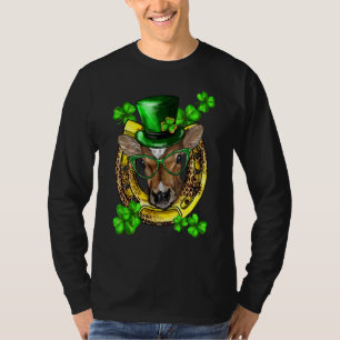 St Patricks Day Shamrocks Funny Lucky Cow Heifer H T-Shirt