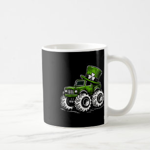 St Patricks Day Shamrocks Monster Truck Coffee Mug