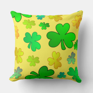 St. Patrick's Day Shamrocks Throw Pillow