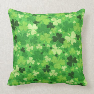 St. Patrick's Day Shamrocks Throw Pillow