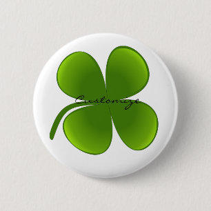 St Patrick's Day Shamrocks Thunder_Cove 6 Cm Round Badge