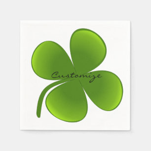 St Patrick's Day Shamrocks Thunder_Cove Napkin